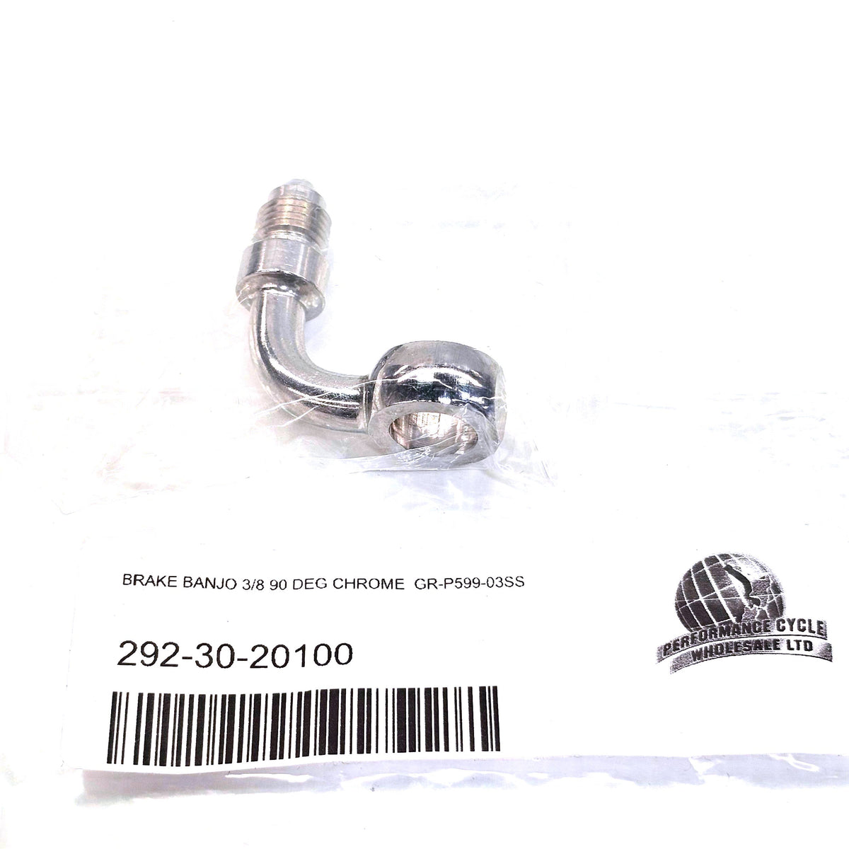 Barnett 3/8 Inch 90° Chrome Brake Banjo Adaptor – 292-30-20100