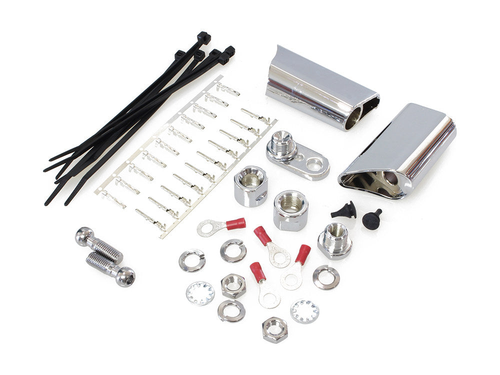 Bullet Turn Signal Kit with Amber Lens – Chrome. Fits Softail 2000-2017, Dyna 1991-2017 & Sportster 1990-2003.