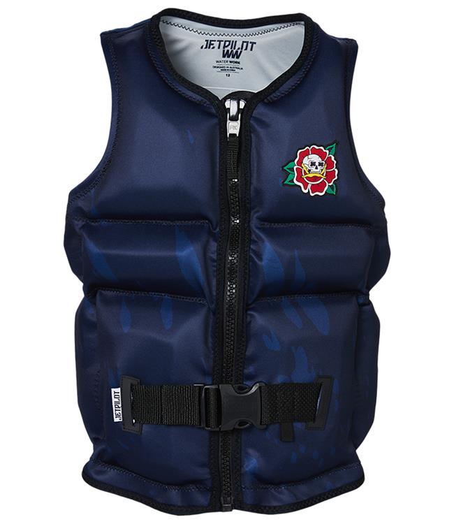 Jetpilot X1 Boys Youth Life Jacket - Navy - front