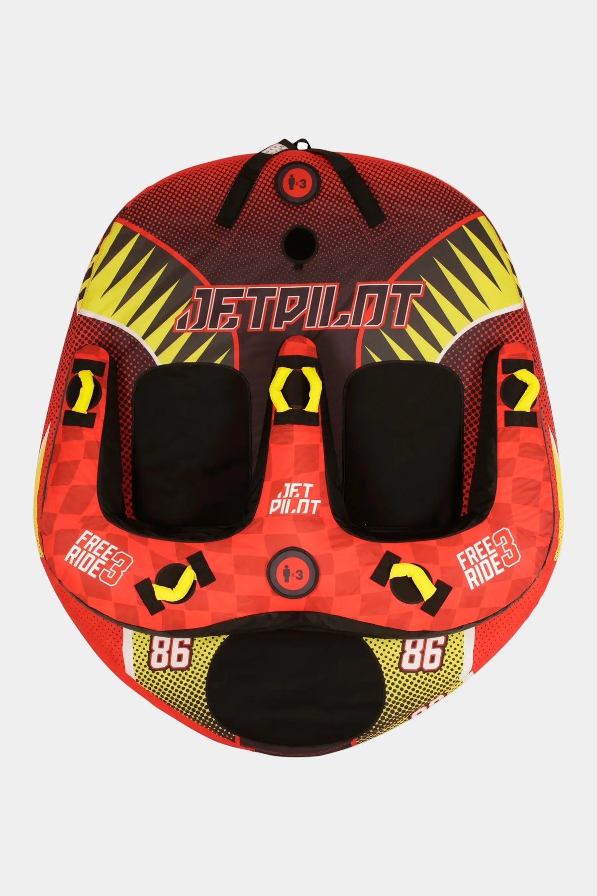Jetpilot JA26008 Freeride 3 person towable tube in red and yellow