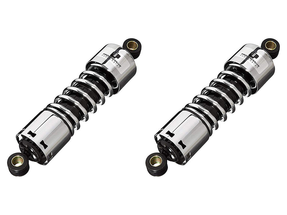 412 Series, 11in. Standard Spring Rear Shocks – Chrome. Sportster 04-21