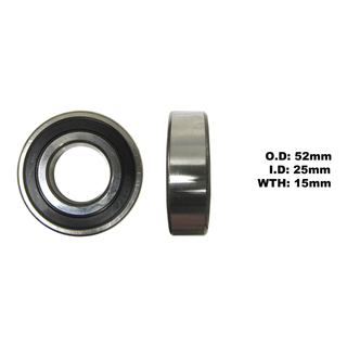 NTN 6205LLU Sealed Wheel Bearing, 25 × 52 × 15 mm