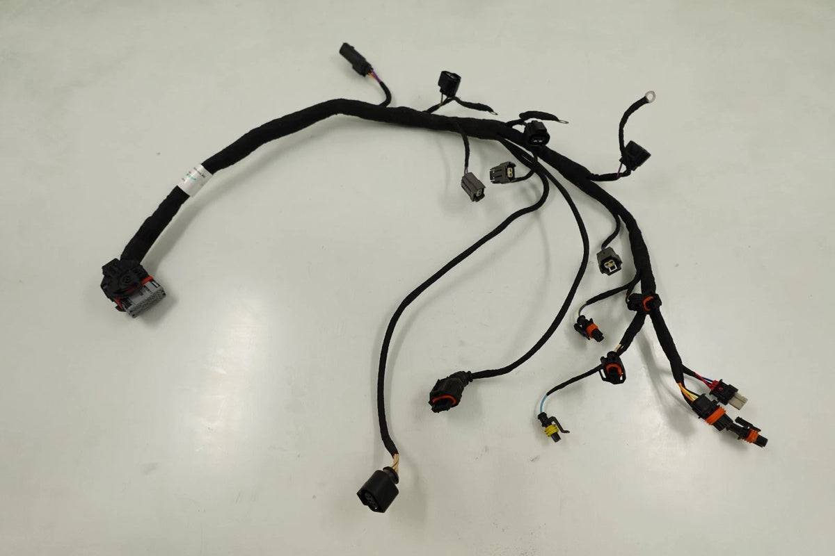 Sea-Doo engine wiring harness 420964084 laid out to show connectors; external reference photo