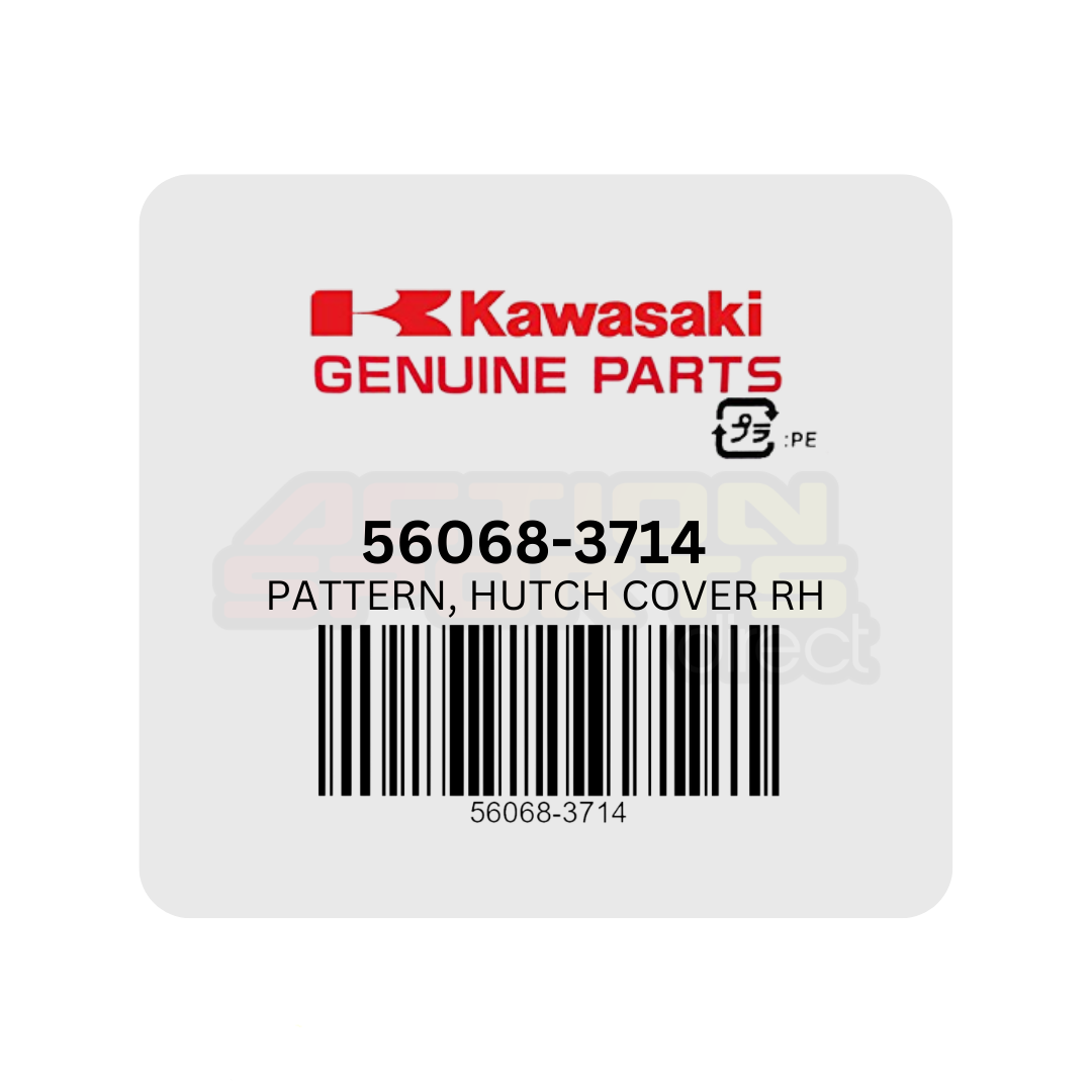 Kawasaki - 56068-3714 - Pattern, Hutch Cover RH