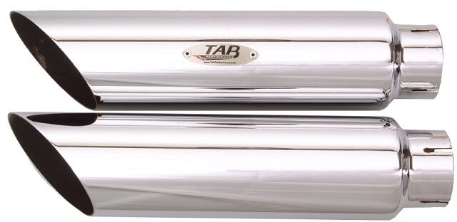 TAB Performance - V-Rod Slash Cut - Removeable Baffle Slip-on (Chrome)