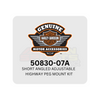 Harley Davidson - 50830-07A - Short Adjustable Highway Peg Mount Kit, Chrome