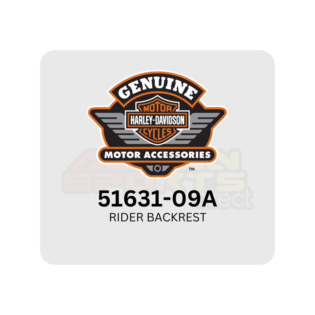 Harley Davidson - 51631-09A - Rider Backrest