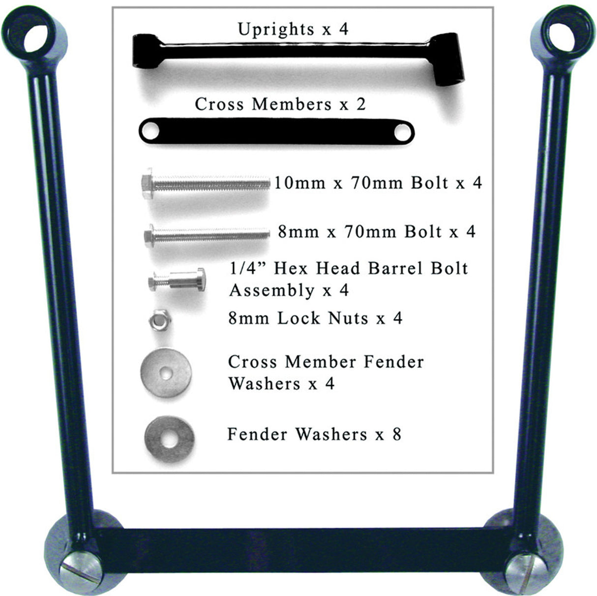 WPS - Willie & Max Universal Saddlebag Hard Mount Kit (Pair) - 63-0256