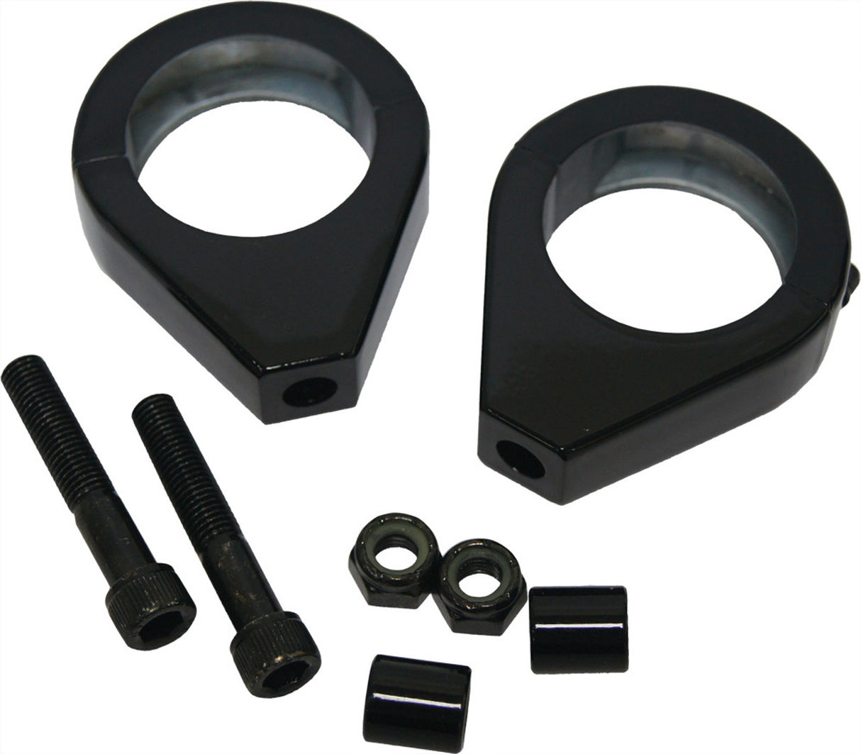 TURNSIGNAL CLAMPS BLACK HARDRIVE 39MM