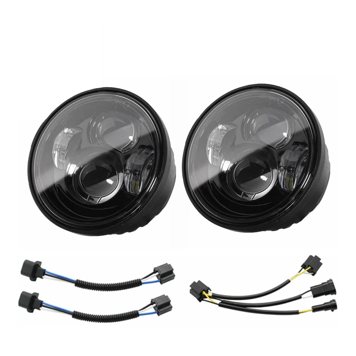 Harley Davidson - 4-1/2in Fat Bob LED Headlights (Pair)