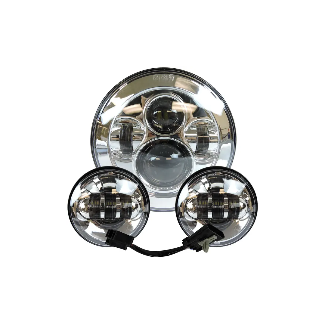 Punto 7 Pulgadas Led De La Motocicleta De La Linterna Para Harley Davidson Electra Glide De La Calle Deslizamiento Gordo Road King Heritage Softail De Switchback