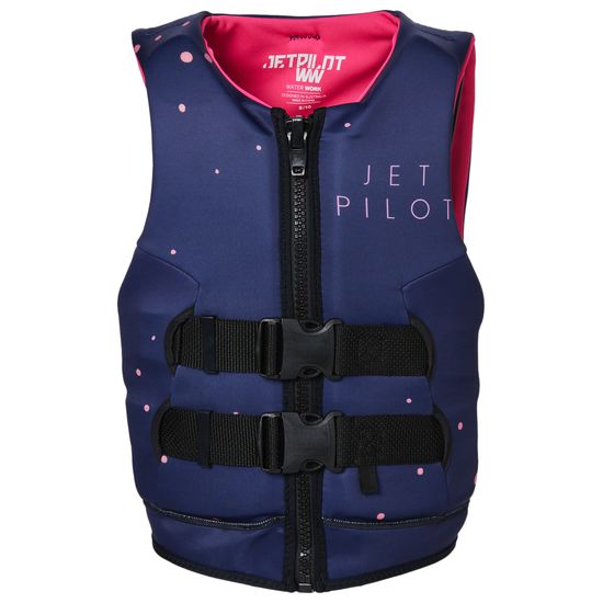 Jetpilot The Cause Girls Youth Life Jacket - Navy Wings - front