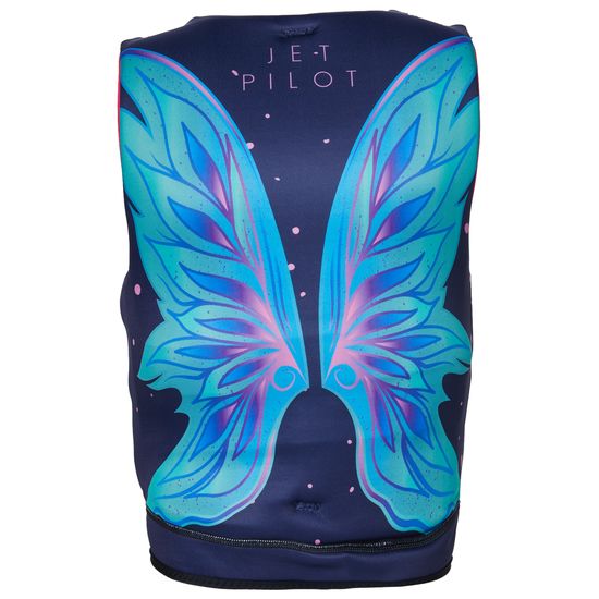 Jetpilot The Cause Girls Youth Life Jacket - Navy Wings - back