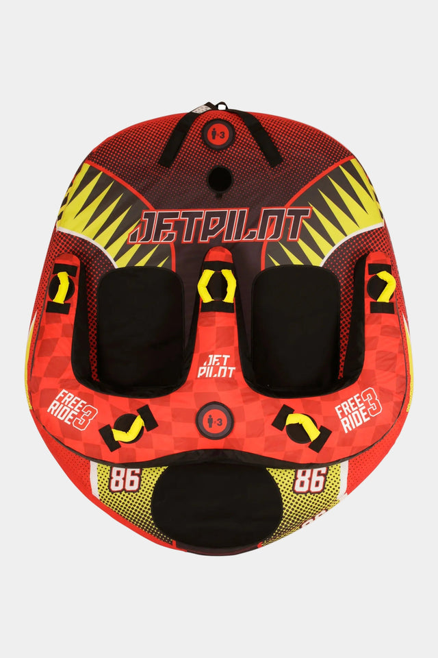 Jetpilot JA26008 Freeride 3 person towable tube in red and yellow
