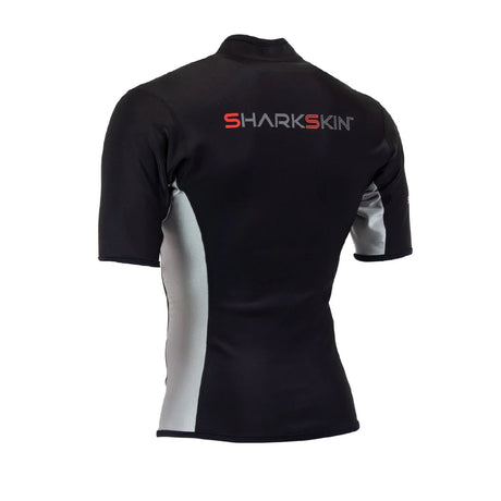 Sharkskin - Men's Chillproof Short Sleeve Top W/Zip Black (M)
