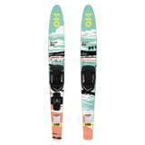 HO Blast combo waterskis with Blaze bindings – manufacturer range image showing 59-inch version; 67-inch pair supplied