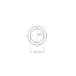 B & H BH4400 10 mm copper brake banjo washer — supplier dimensional drawing