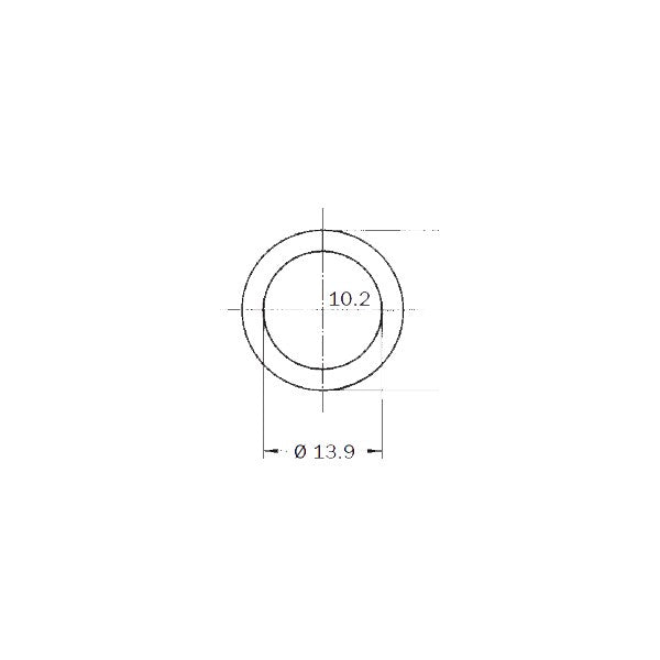 B & H BH4400 10 mm copper brake banjo washer — supplier dimensional drawing
