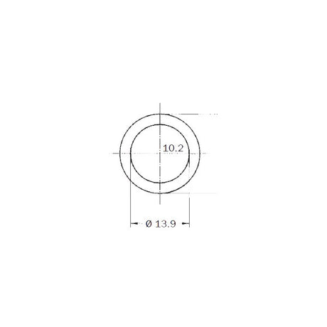 B & H BH4400 10 mm copper brake banjo washer — supplier dimensional drawing