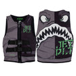 Jetpilot The Cause Youth Life Jacket - Charcoal/Black Shark - front and back