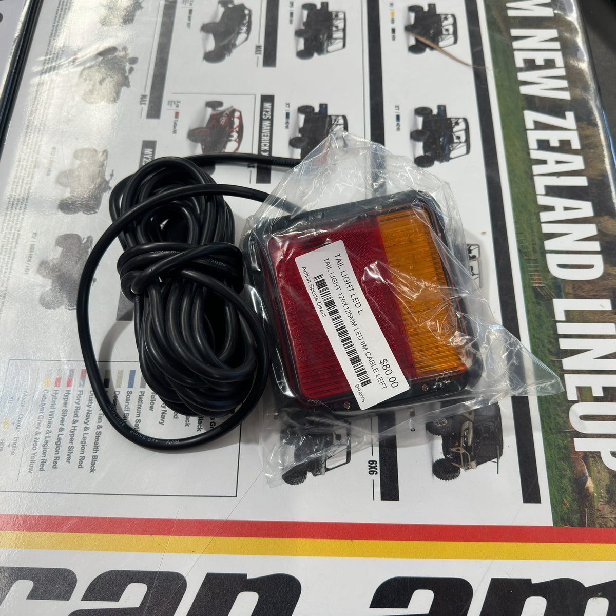 ASD left-hand LED trailer tail light with 6m cable