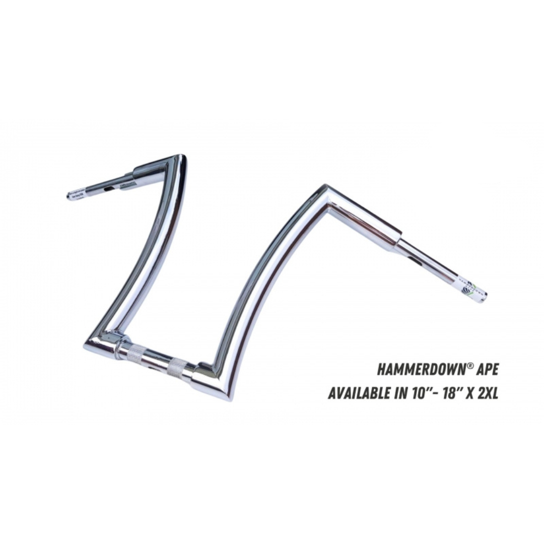 Hammerdown - 18"x2" Chrome Breakout Ape Hangers