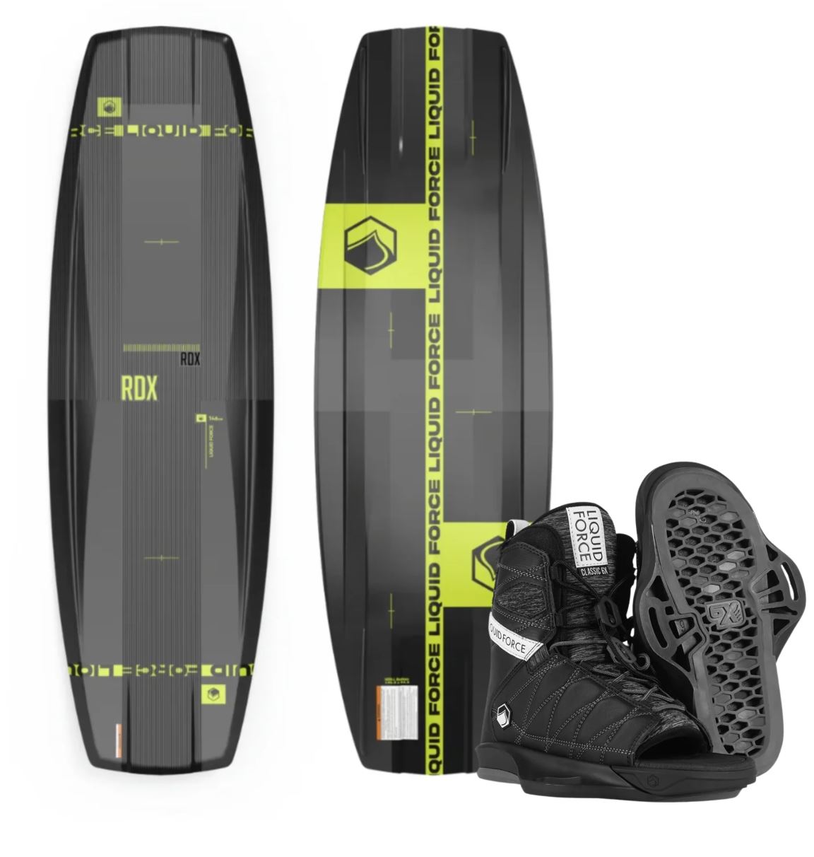 Liquid Force - RDX Wakeboard with Classic open-toe Bindings