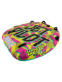 Jetpilot Slingshot JA22002 two-person towable in pink/yellow – angled view