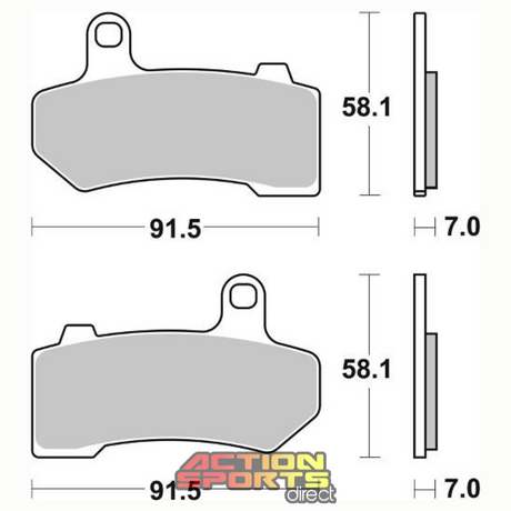 SBS - 830H.HS Brakepads Front Vrod / Touring 06+